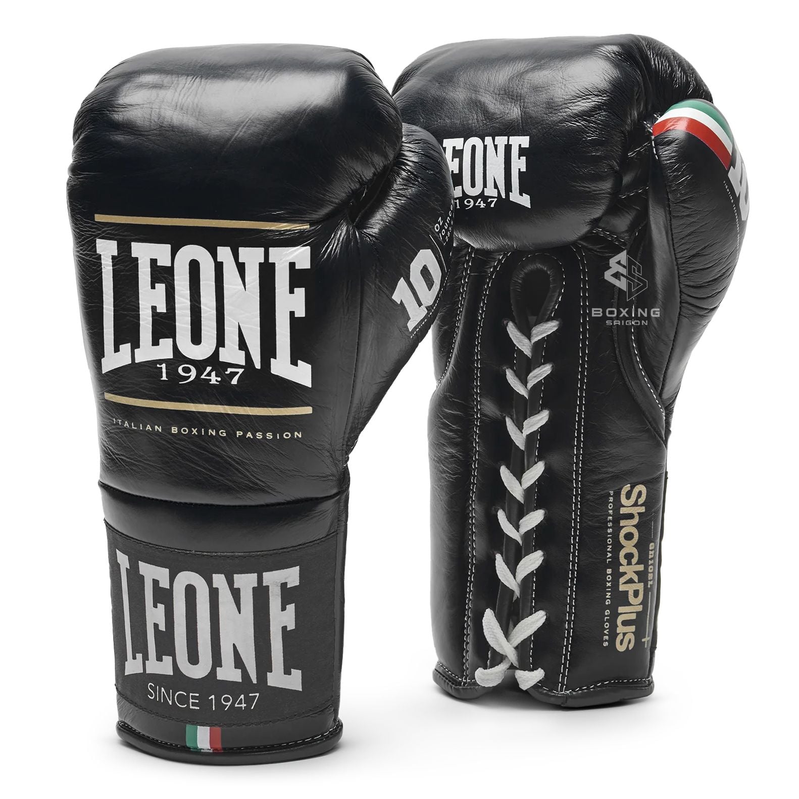 Găng Tay Leone Shock Plus Boxing Gloves - Black
