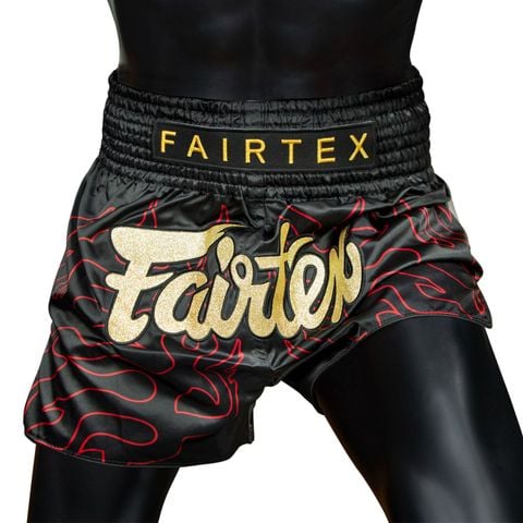 Quần Fairtex BS1920 Lava Slim Cut Muay Thai Shorts - Black