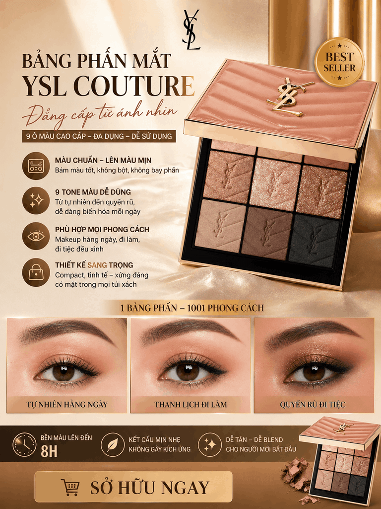 Bảng Phấn Mắt YSL Couture Eye Palette Nude Hours 9 Ô
