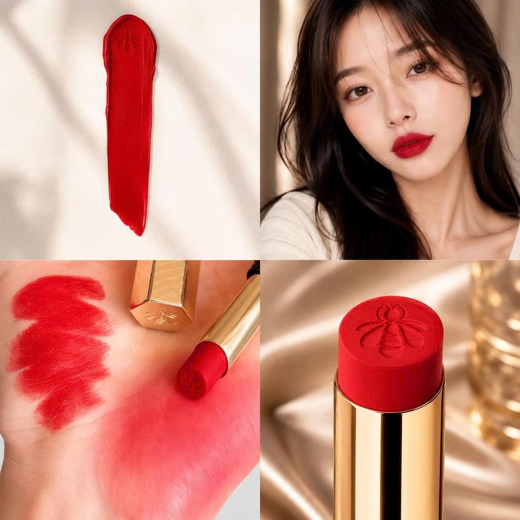 Son Guerlain KissKiss Infused Intense 510 Petal Red