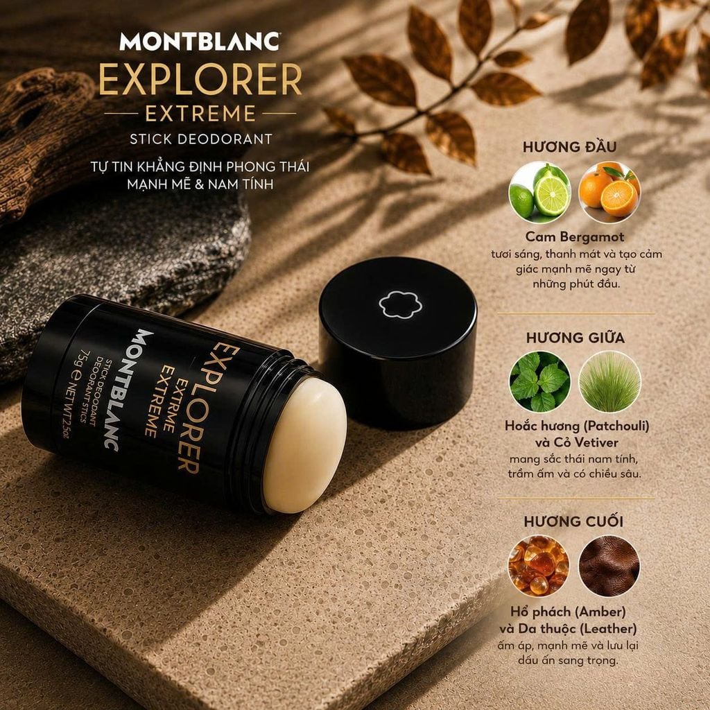Lăn Khử Mùi Montblanc Explorer Extreme Deodorant Stick 75g