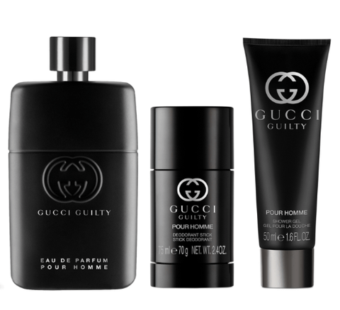 Quà Tặng Sinh Nhật Cho Nam - Set Gucci Guilty Pour Homme EDP 3 Món