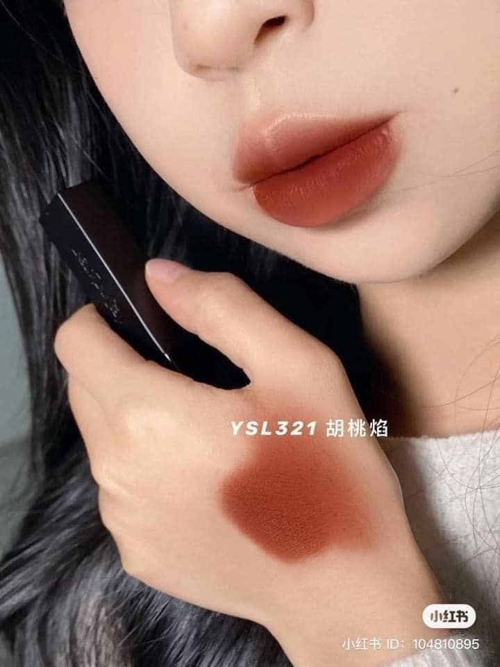 Son YSL The Slim Velvet Radical 321 Fervent Maroon