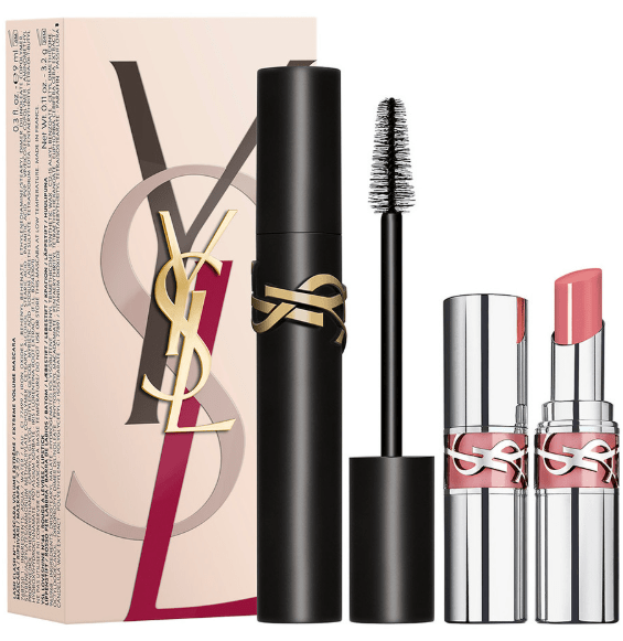 Set Quà Tặng Son YSL Loveshine Lip Oil 44 Nude Lavalliere  + Mascara YSL Lash Clash