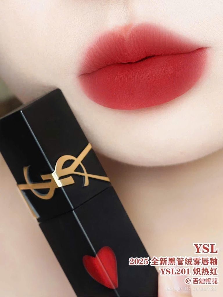 Son Kem YSL The Inks Blur 201 Red Invitation