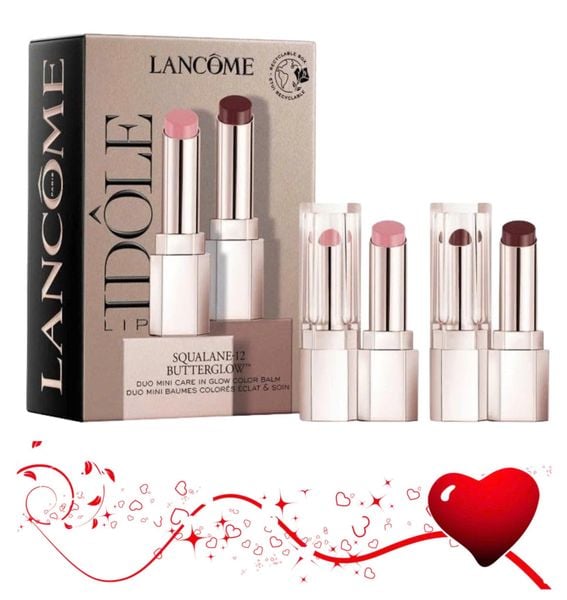 Quà Tặng 20/10 : Set 2 Son Dưỡng Lancome Lip Idole Squalane Butterglow