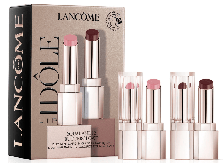 Set 2 Son Dưỡng Lancome Lip Idole Squalane Butterglow Mini Size