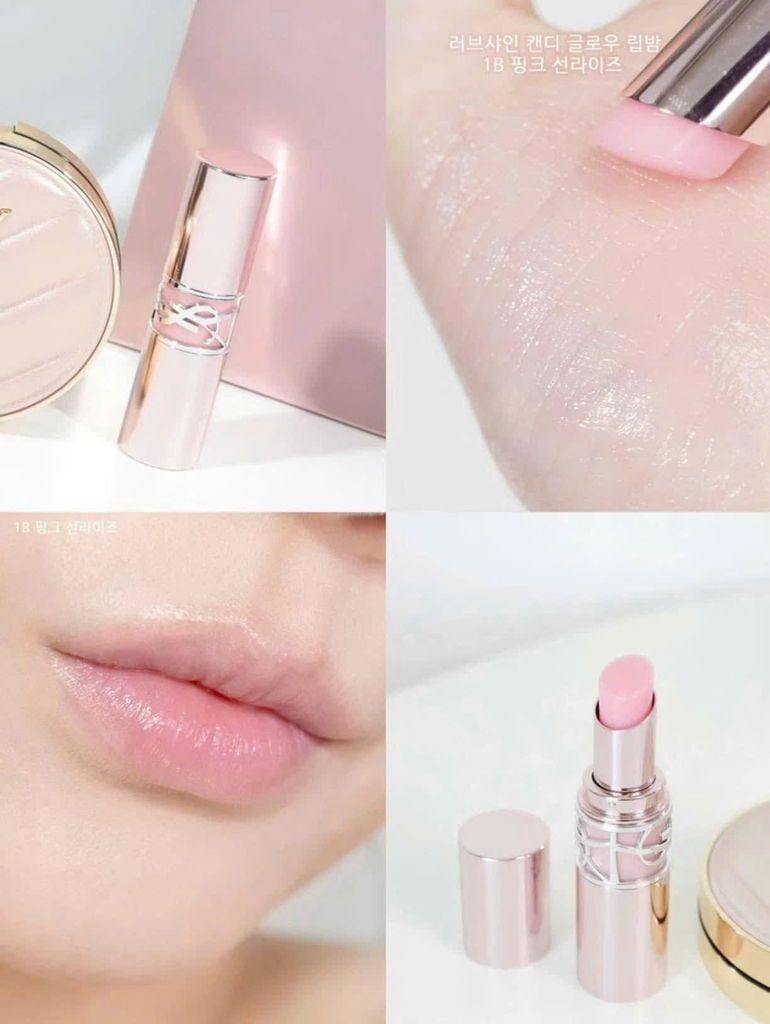 Son YSL Loveshine Candy Glow 1B Pink Sunrise - Mini Size 1.3G