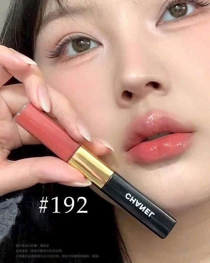 Son Kem 2 Đầu Chanel Le Rouge Duo Ultra Tenue 192 Coral Pink