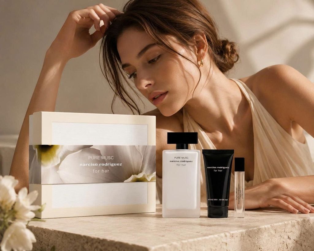 Set Nước Hoa Narciso Rodriguez Pure Musc EDP ( 100ML + 10ML + 50ML Lotion)