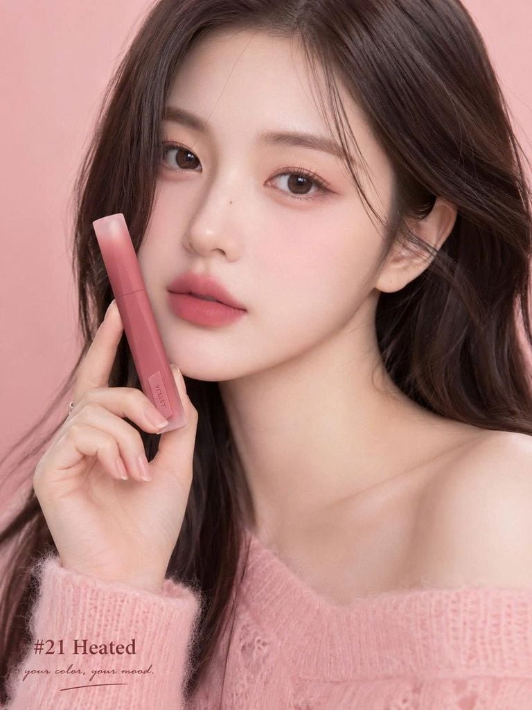 Son Kem 3CE Velvet Lip Tint Plush #21 Heated