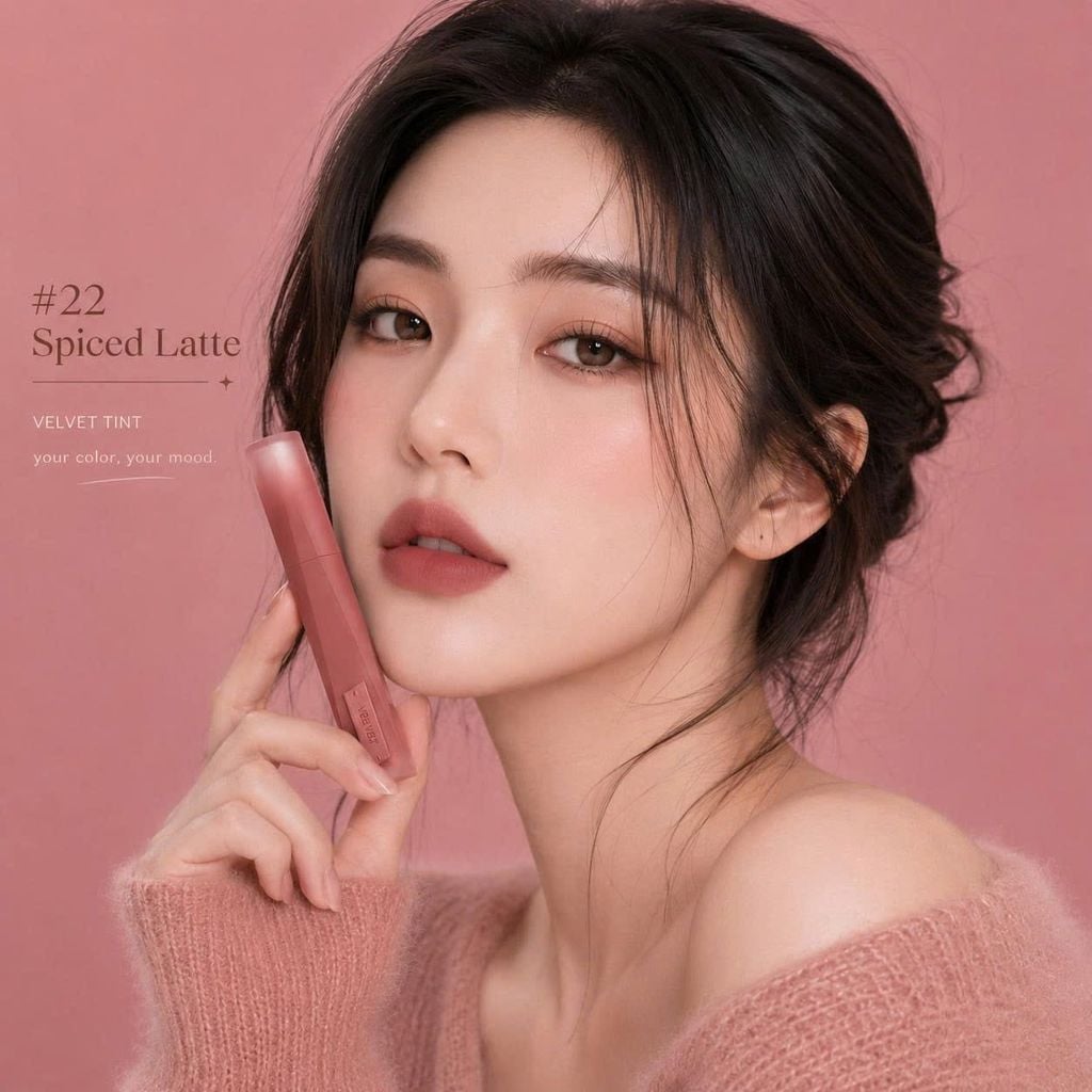 Son Kem 3CE Velvet Lip Tint Plush #22 Spiced Latte