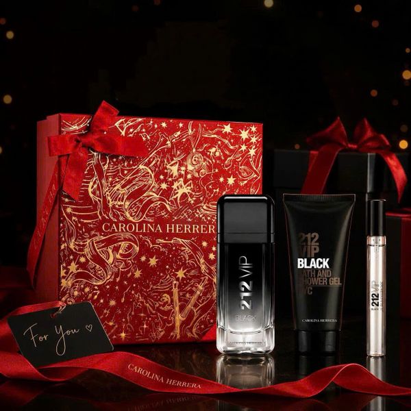 Quà Tặng Cho Nam - Giftset Carolina Herrera 212 VIP Black EDP