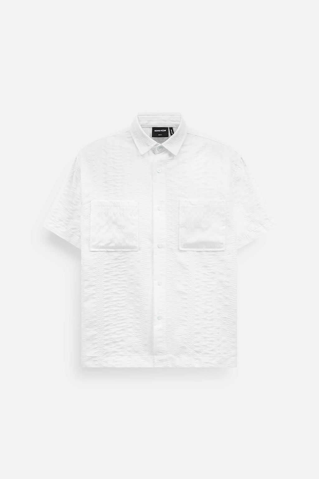 Áo Sơ Mi Boxy Đắp Túi Cotton Blend