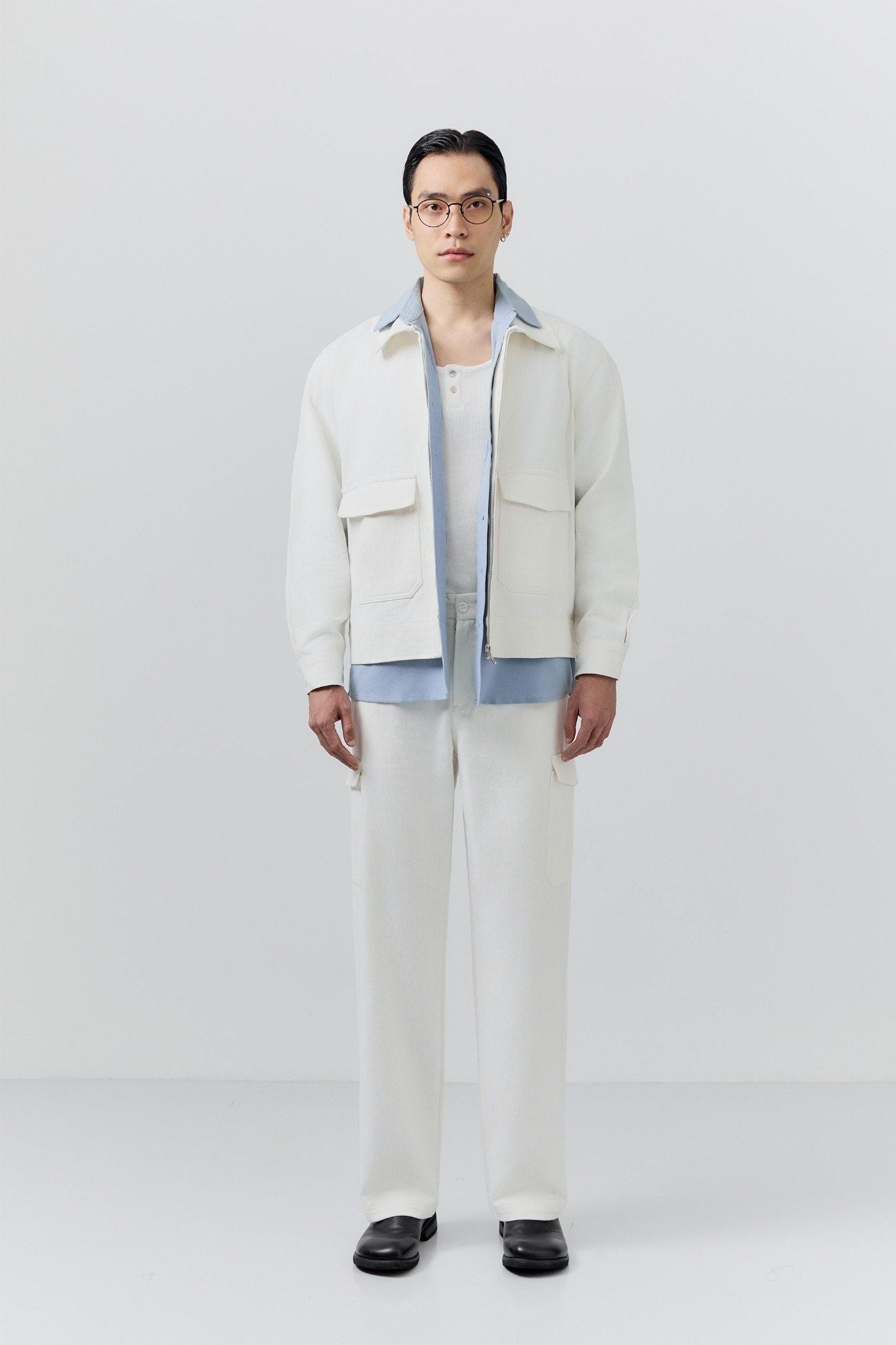  Áo Khoác Boxy Kaki Grand Pocket 