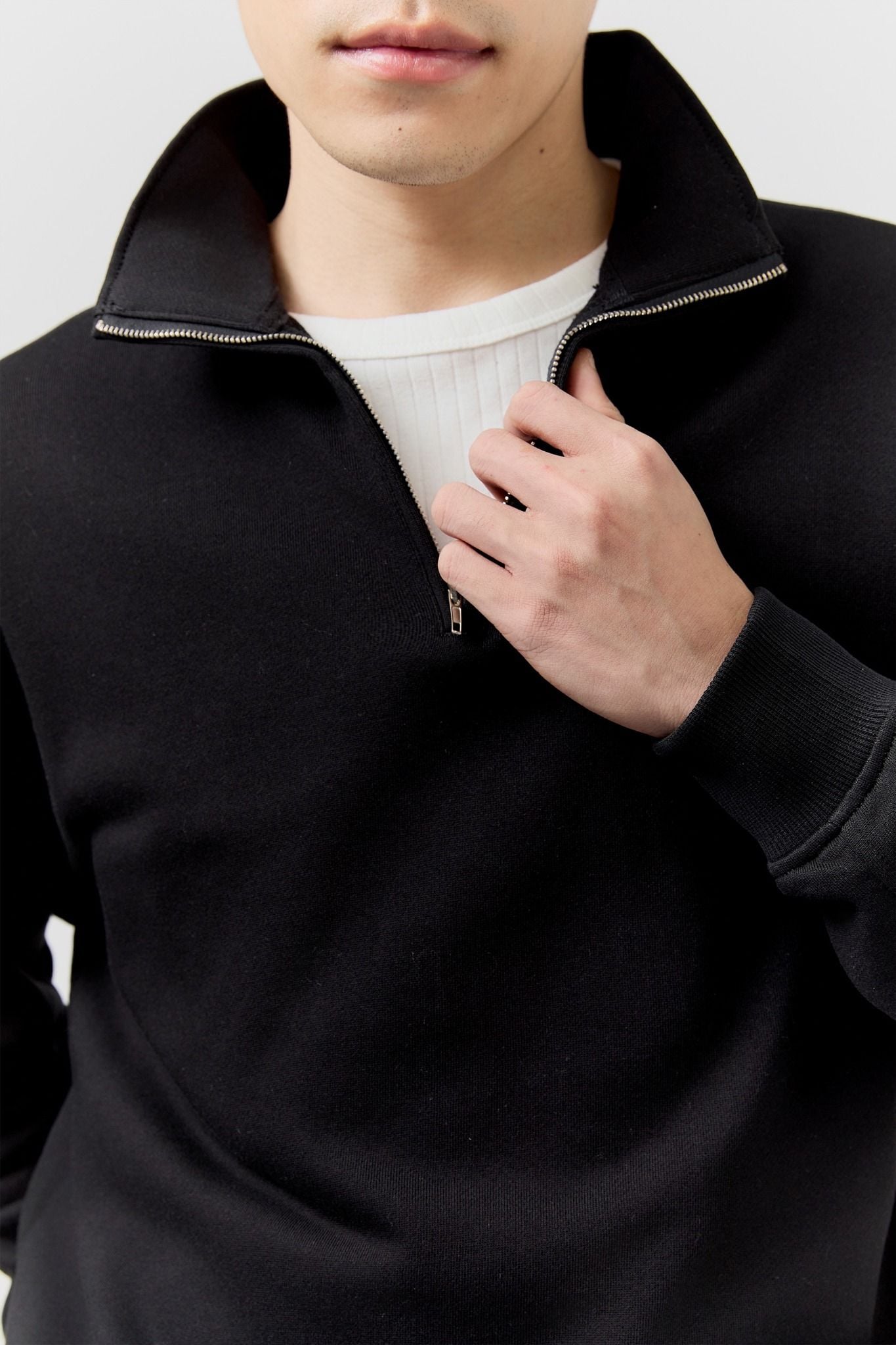 Áo Nỉ Relaxed Zipper Collar Essential