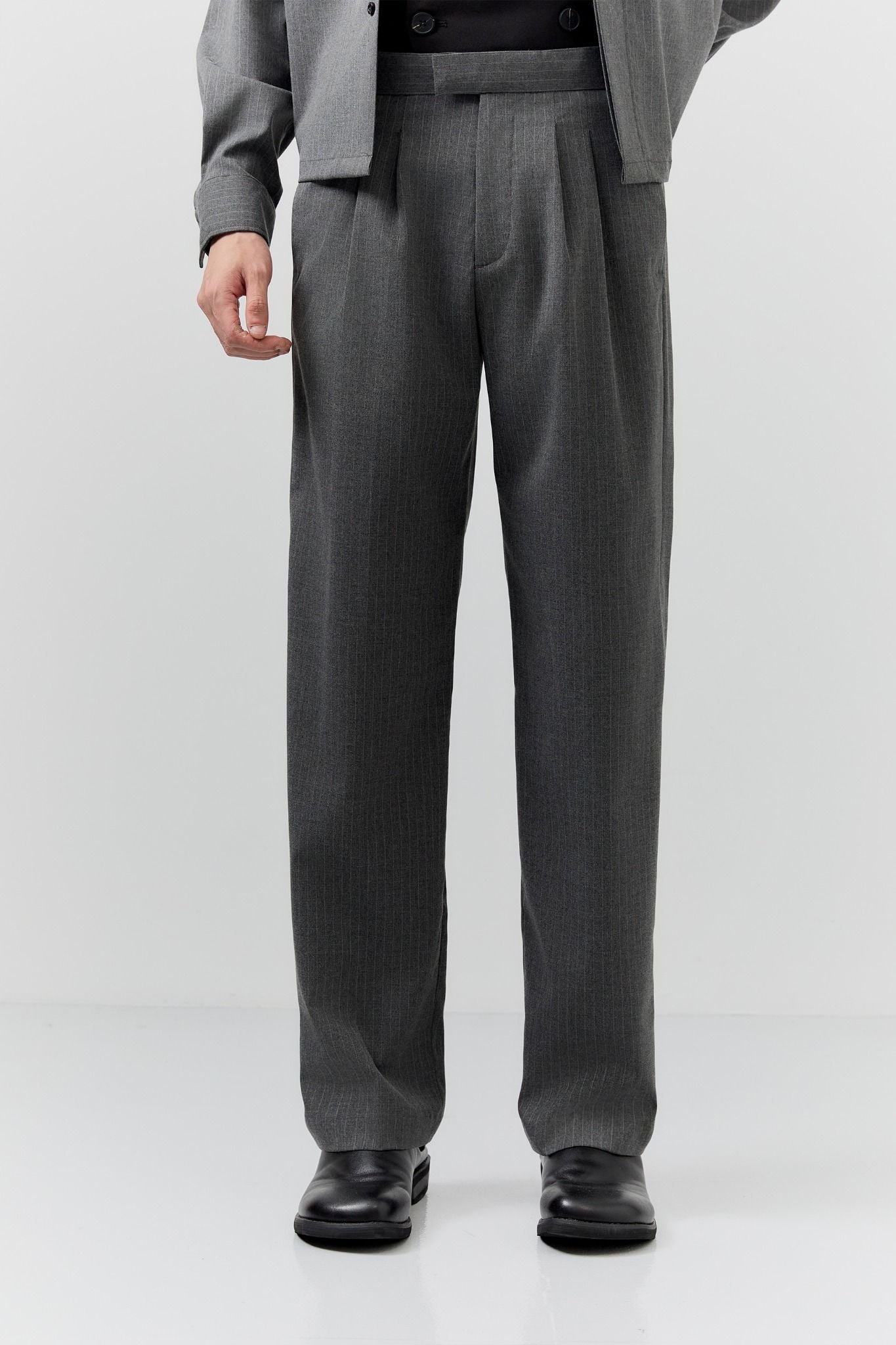 Quần Tây Straight Pinstripe Sidetab