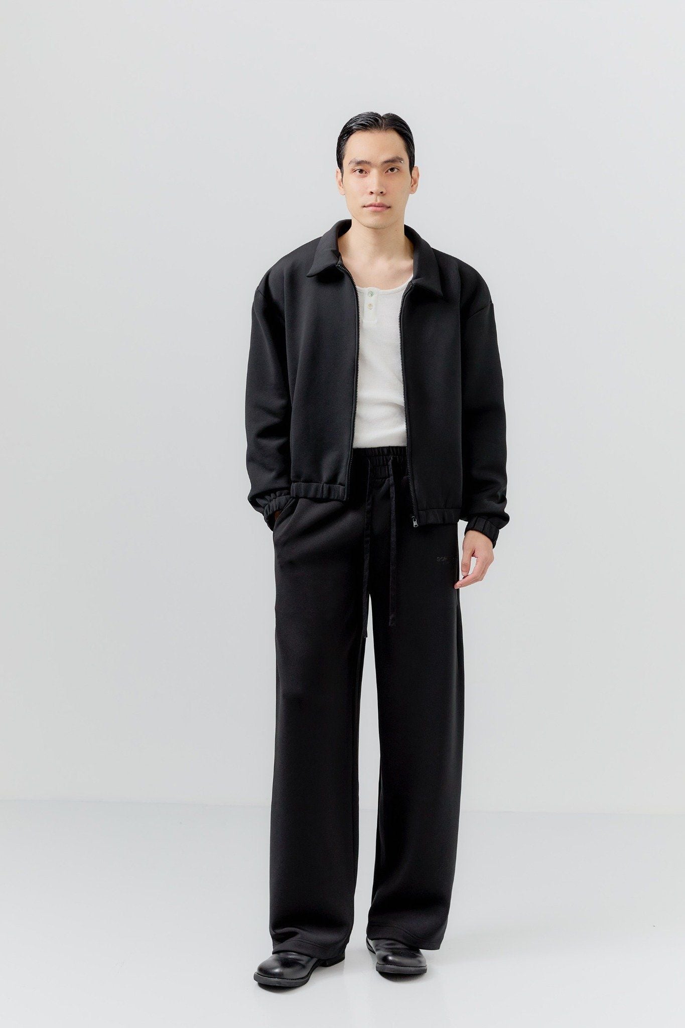 Áo Khoác Boxy Nỉ Black Gray