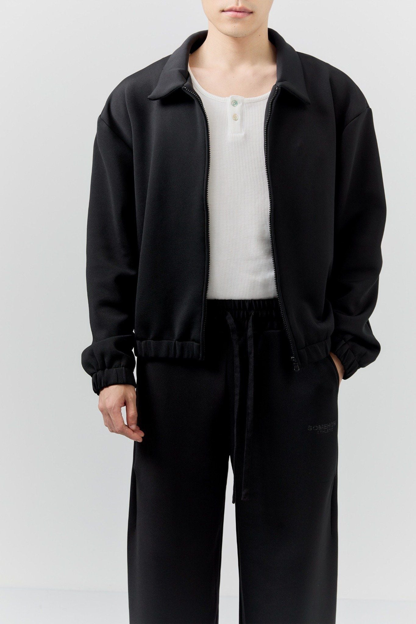 Áo Khoác Boxy Nỉ Black Gray