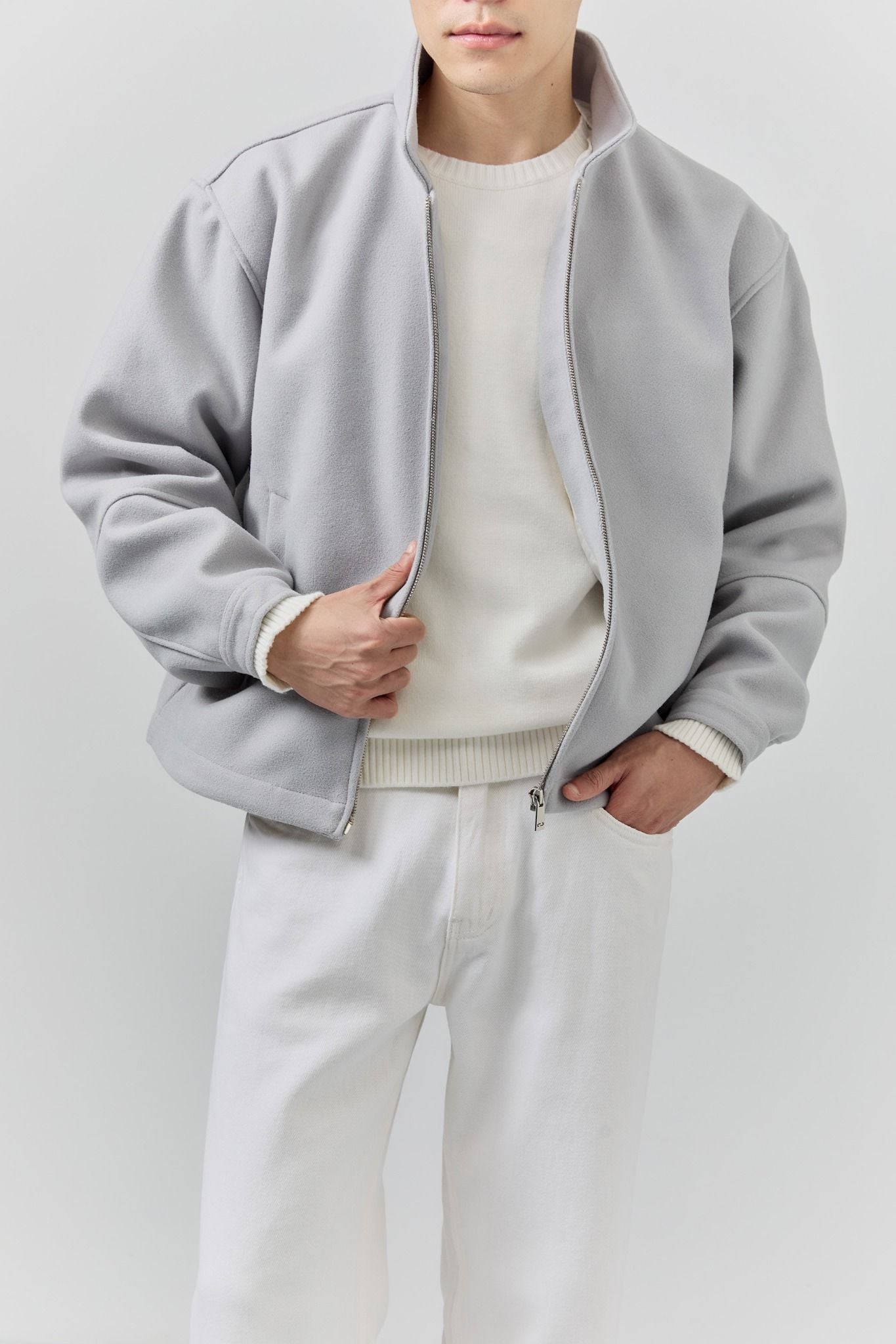 Áo Khoác Dạ Boxy Welt Pocket