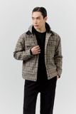 Áo Khoác Relaxed Beige Minichecked Hood
