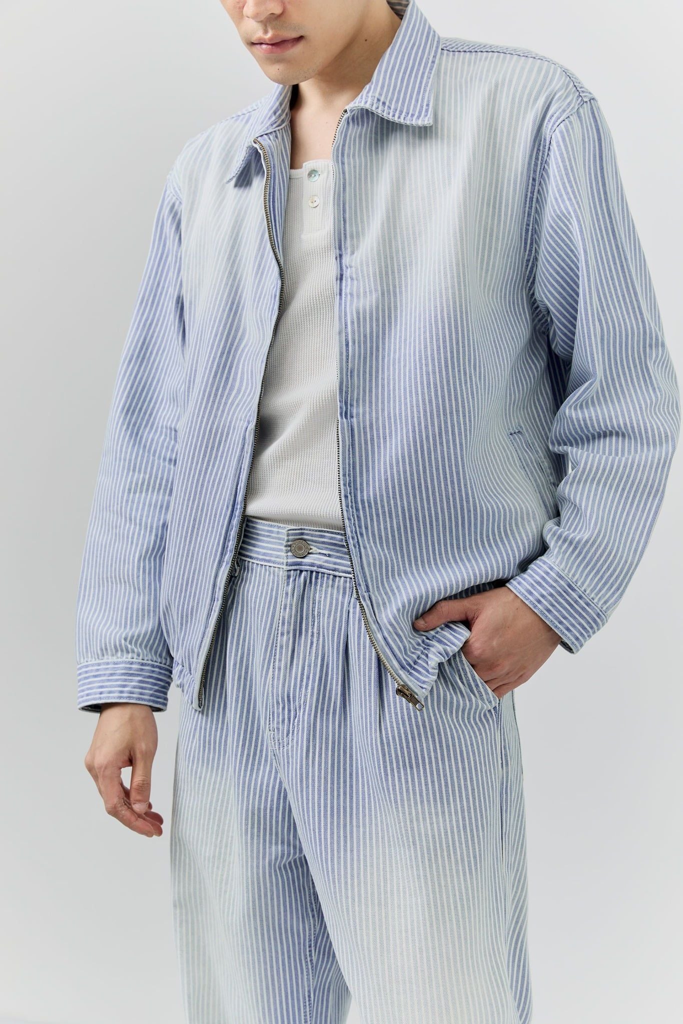 Áo Khoác Relaxed Pinstripe Vintage