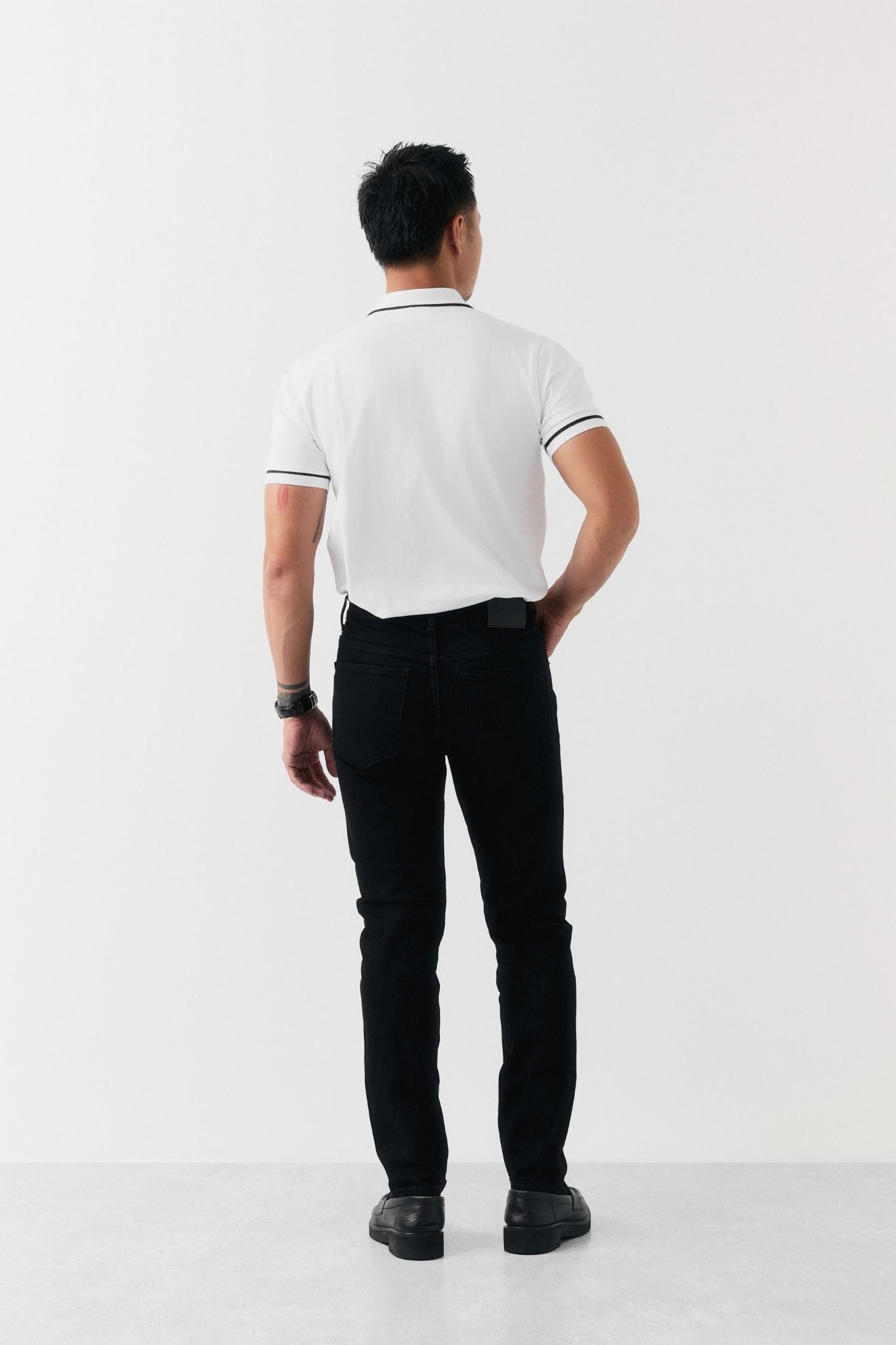 Áo Polo Slimfit Hidden Dualine The White