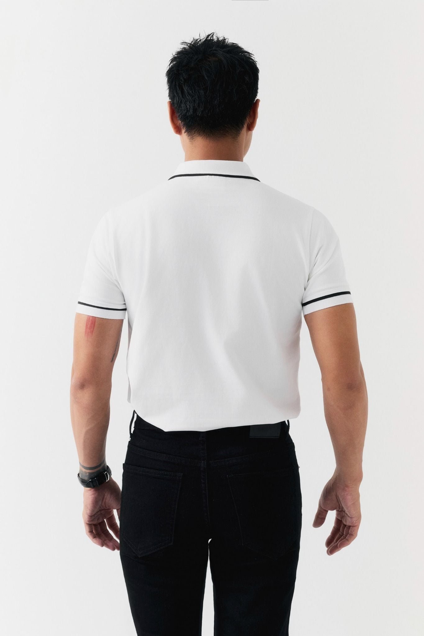 Áo Polo Slimfit Hidden Dualine The White
