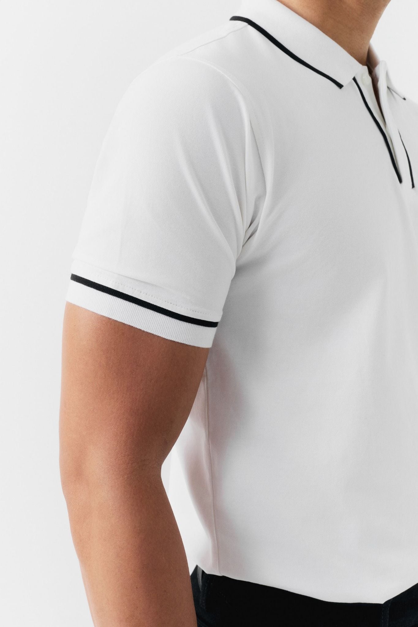 Áo Polo Slimfit Hidden Dualine The White