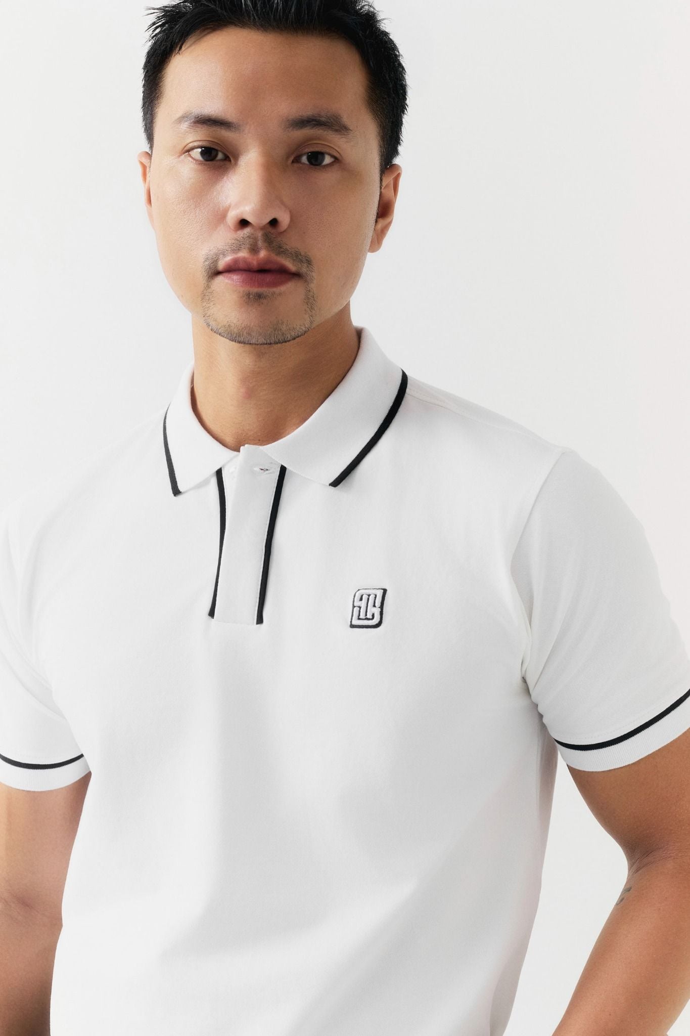 Áo Polo Slimfit Hidden Dualine The White