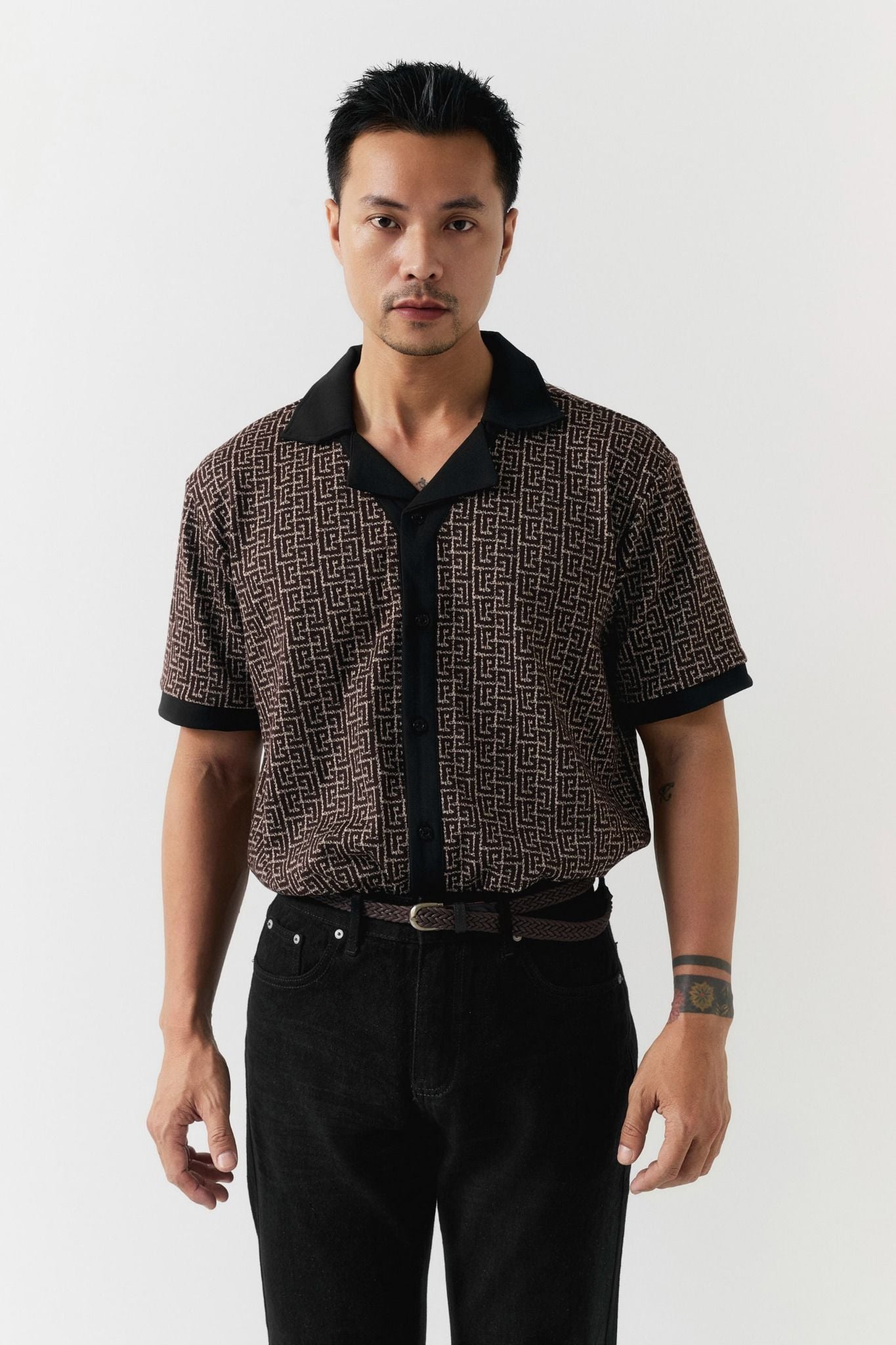 Áo Sơ Mi Geometric Maze
