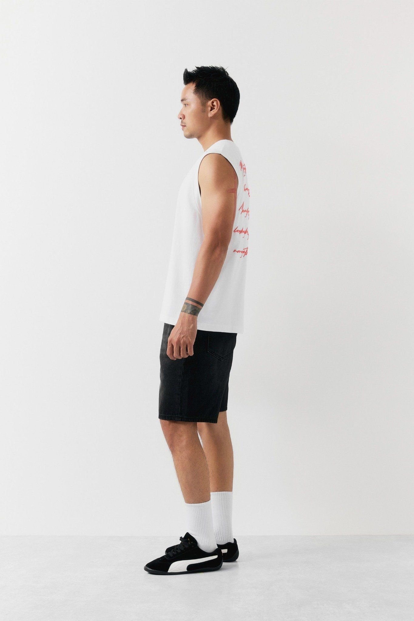 Áo Tanktop Boxy Wordings