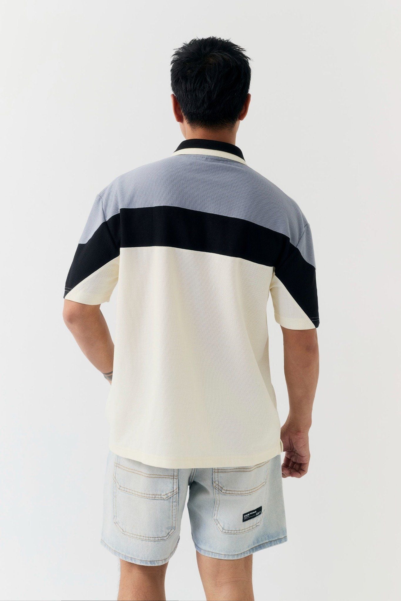 Áo Polo Oversize Cream Collab