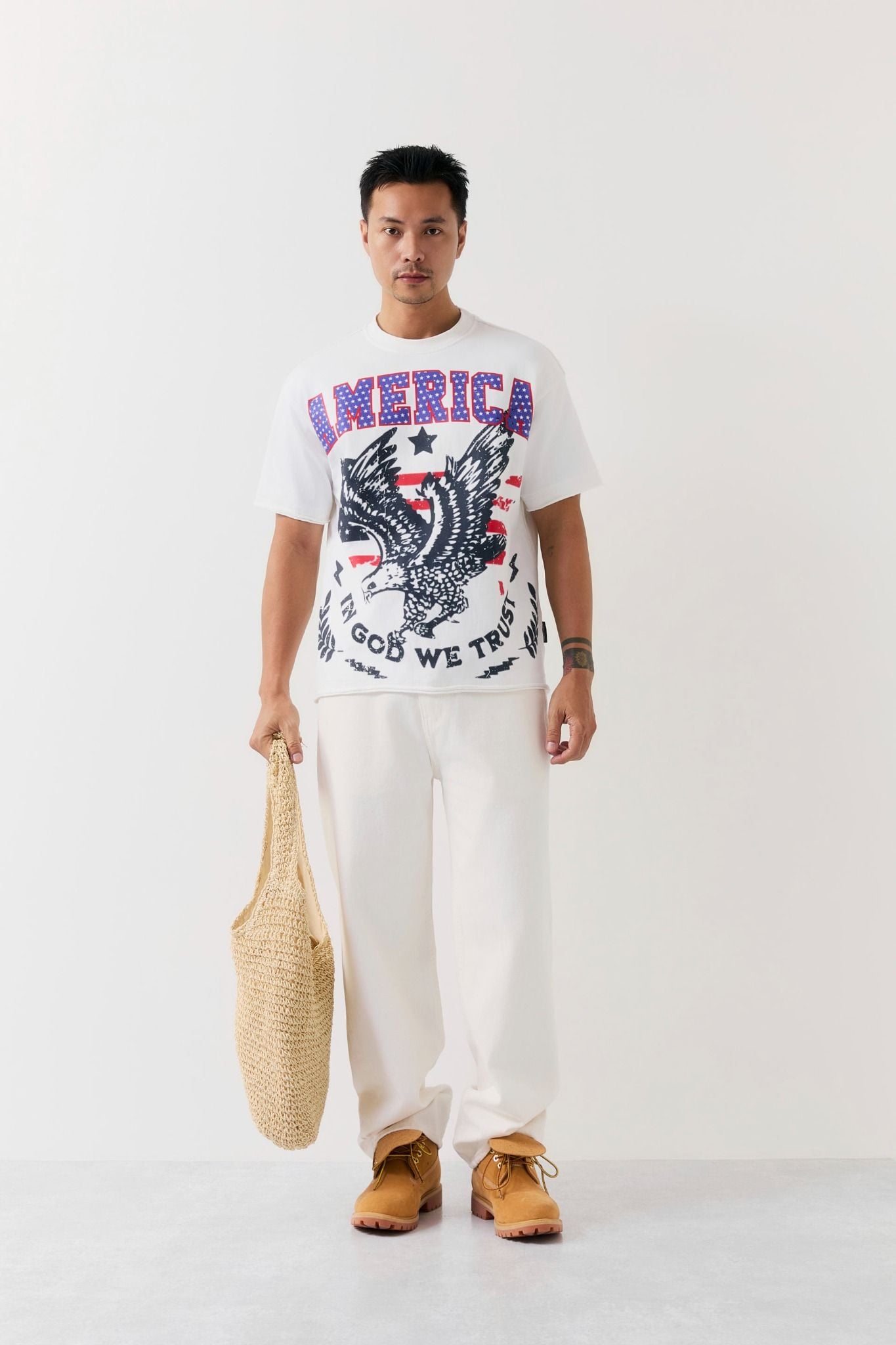  Áo Thun Boxy 360GSM America Spirit Vintage Tank 