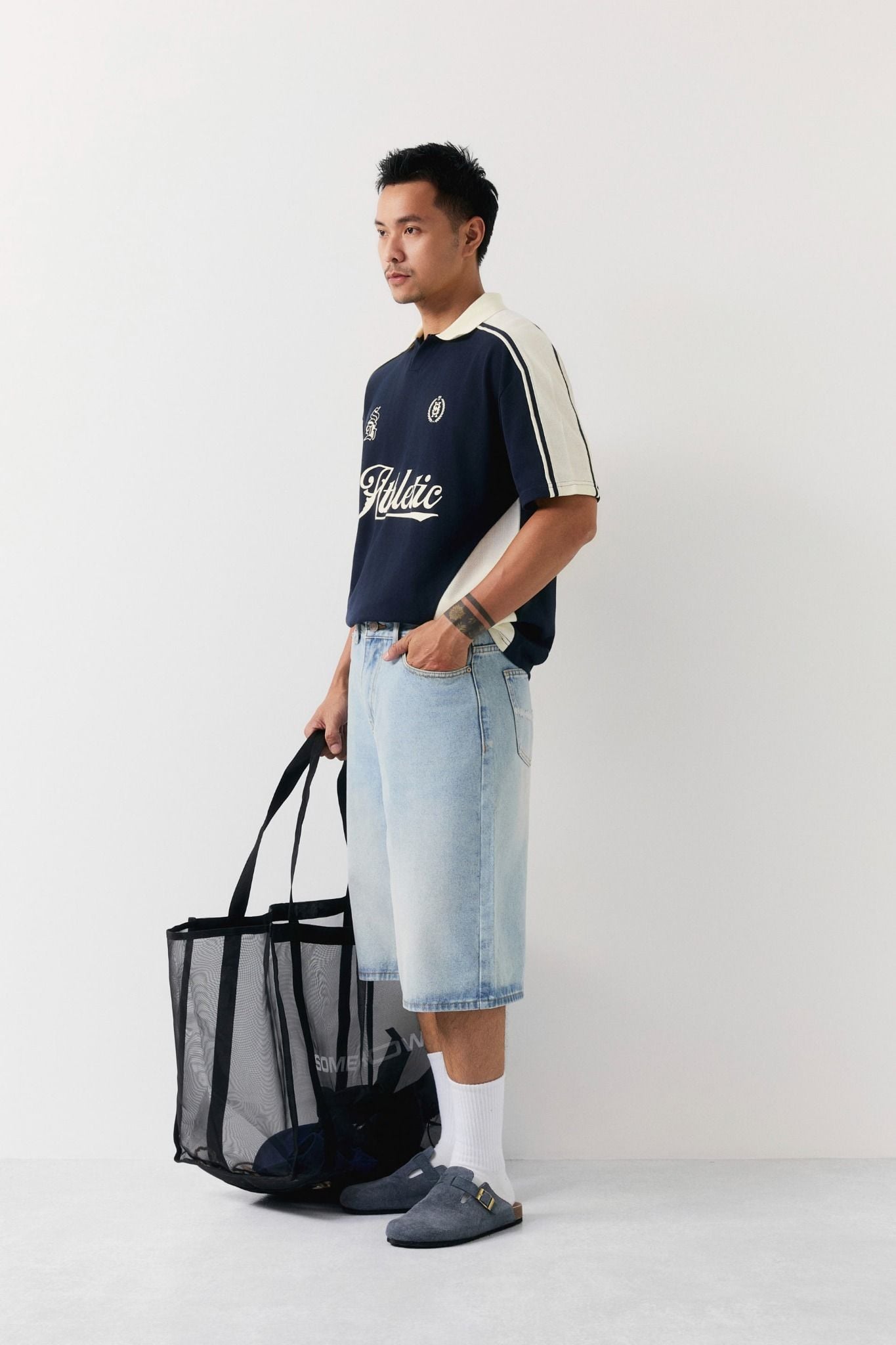 Áo Polo Oversize Deep Blue