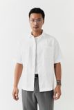 Áo Sơ Mi Boxy Đắp Túi Cotton Blend