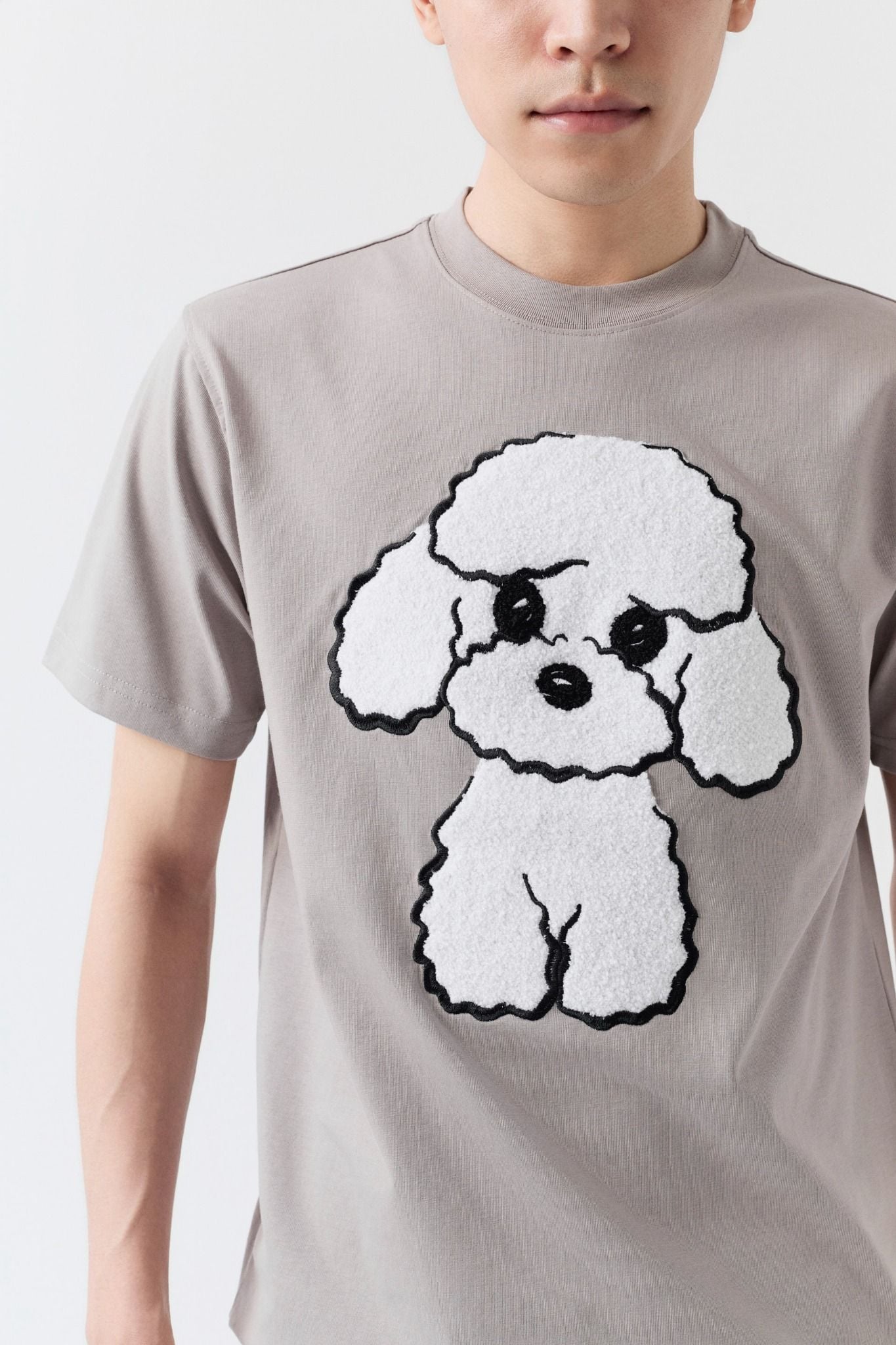 Áo Thun Regular Cool Fab White Poodle