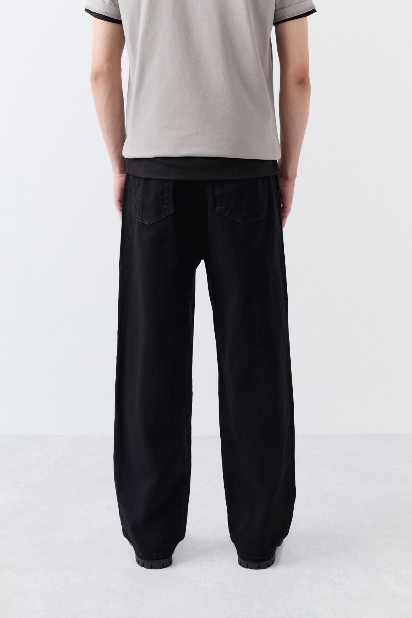 Quần Kaki Straight Basic Xếp Ly Vintage