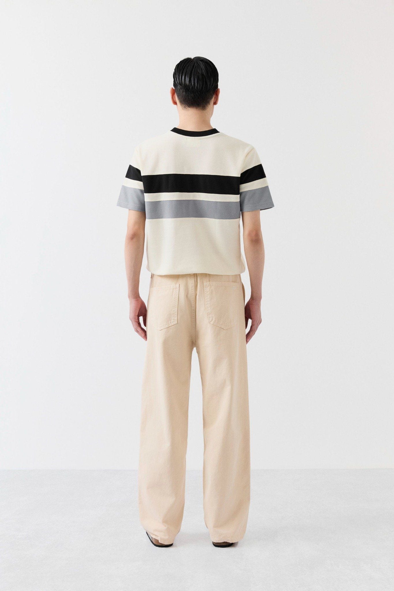 Quần Kaki Straight Basic Xếp Ly Vintage