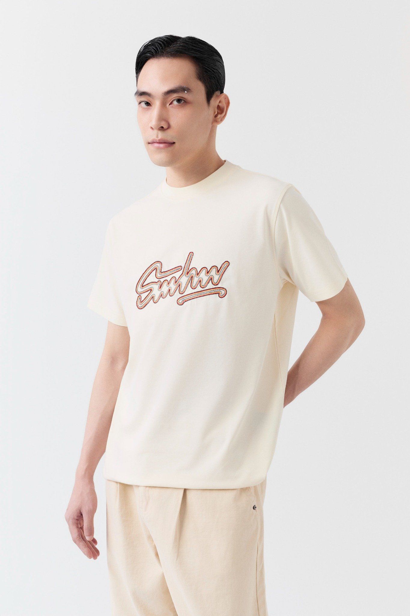 Áo Thun Regular Cool Fab Chain Stitch