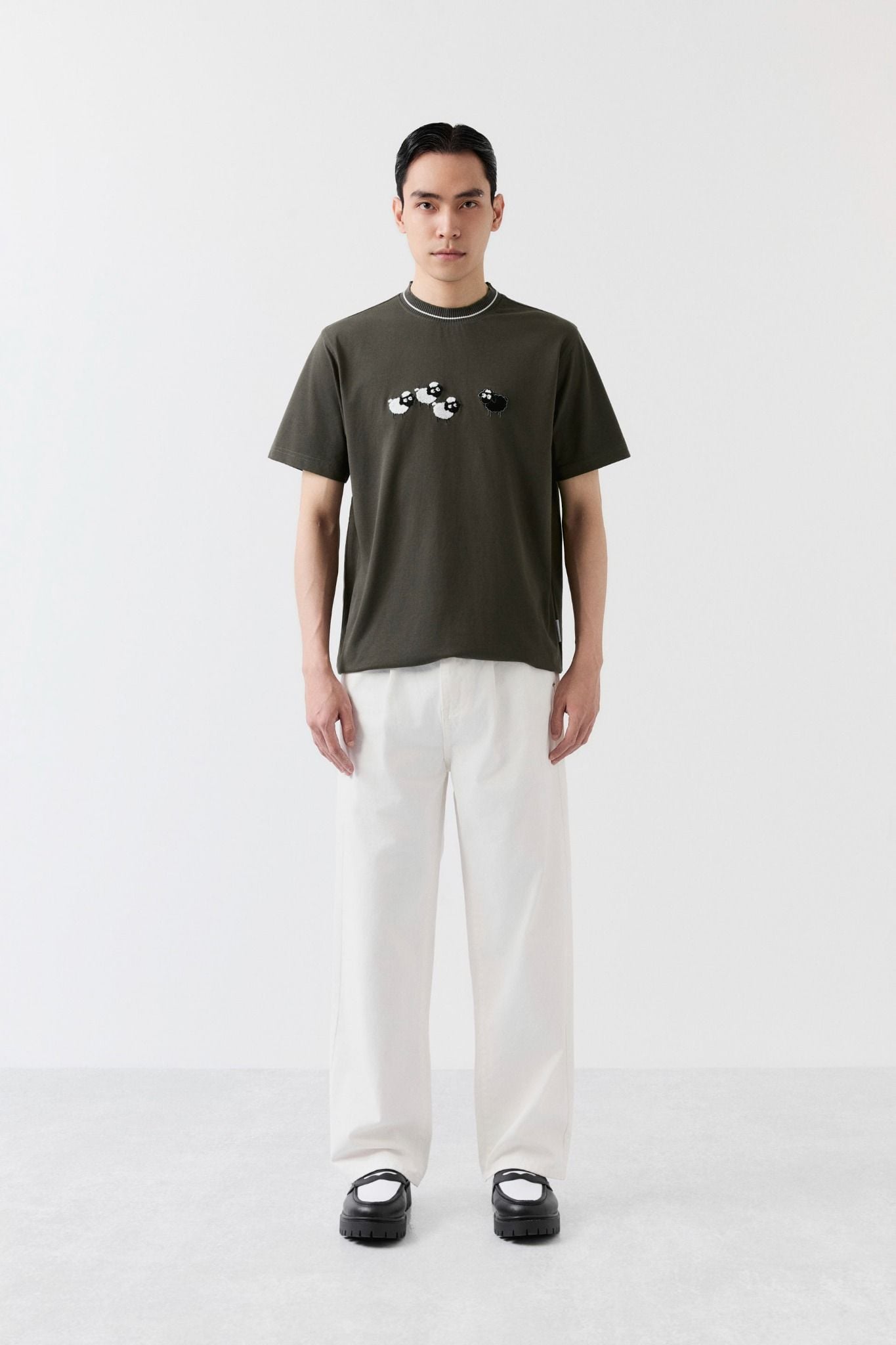 Áo Thun Regular Cool Fab Black Cloud Sheep