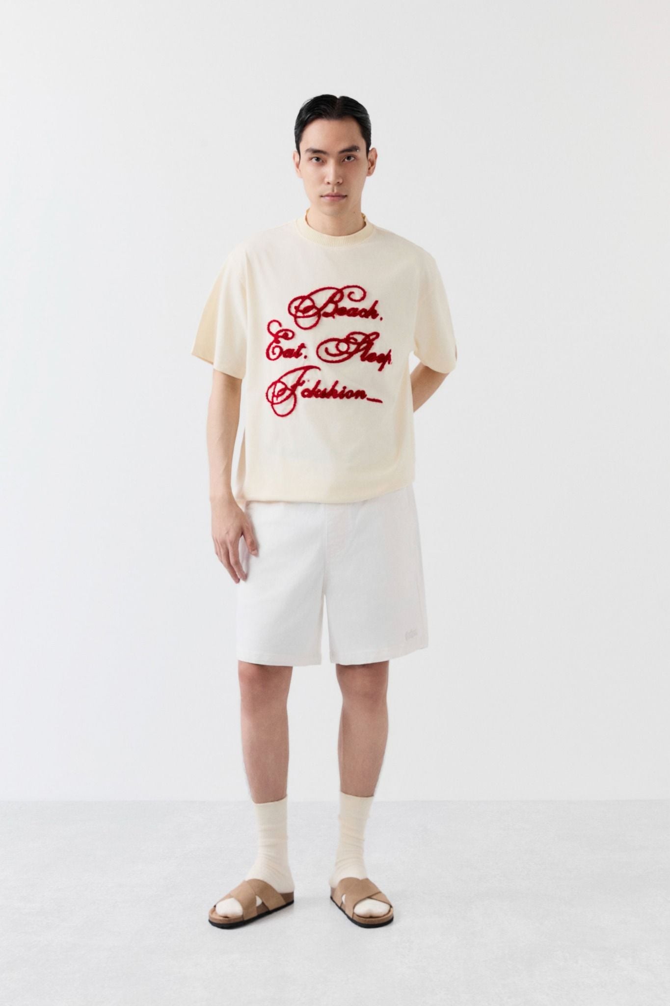 Quần Short Relaxed Black White Passion