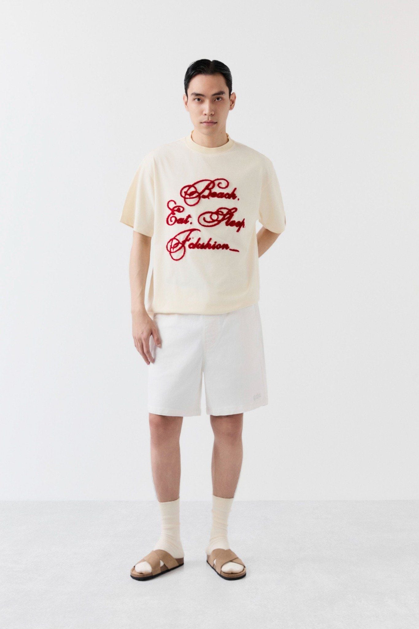  Áo Thun Boxy Cool Fab Thêu Xù Beach 