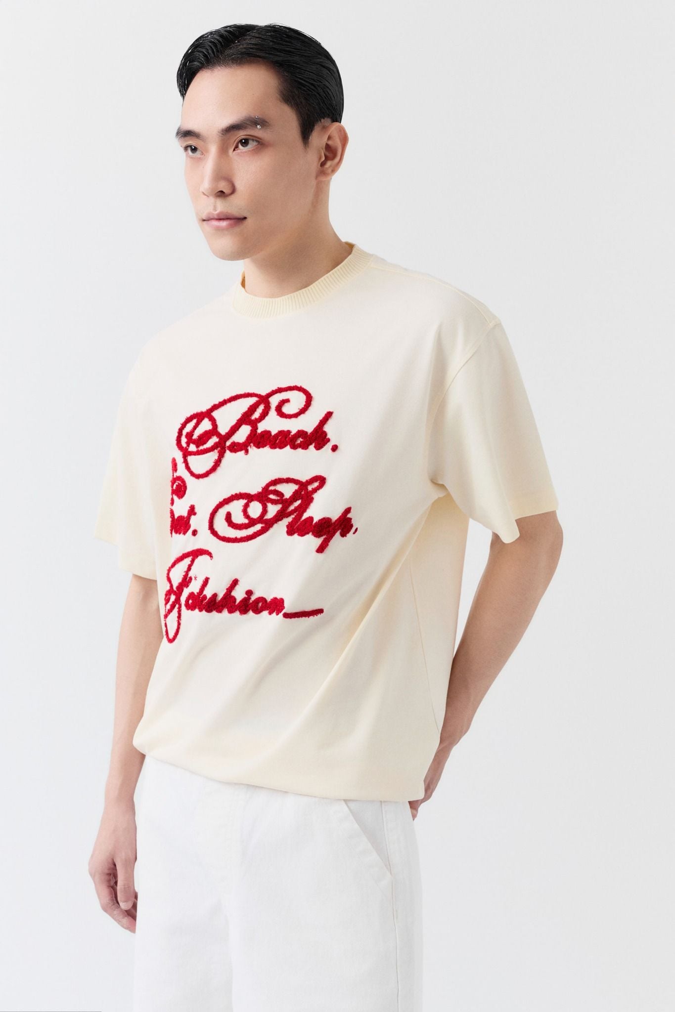 Áo Thun Boxy Cool Fab Thêu Xù Beach