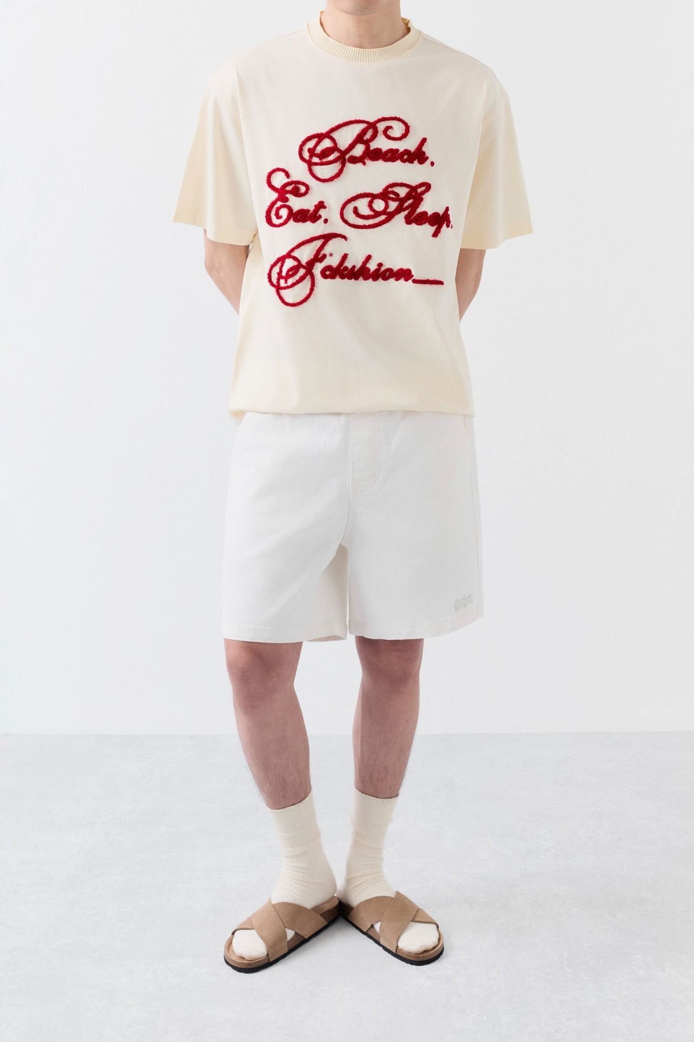 Quần Short Relaxed Black White Passion