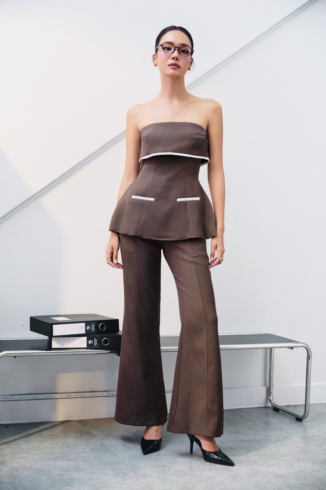 Áo Peplum Bustier Strapless