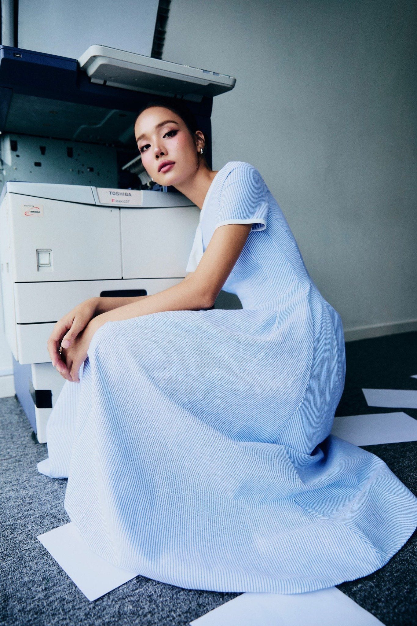 Đầm Dài Sideneck Bowtie Gentle