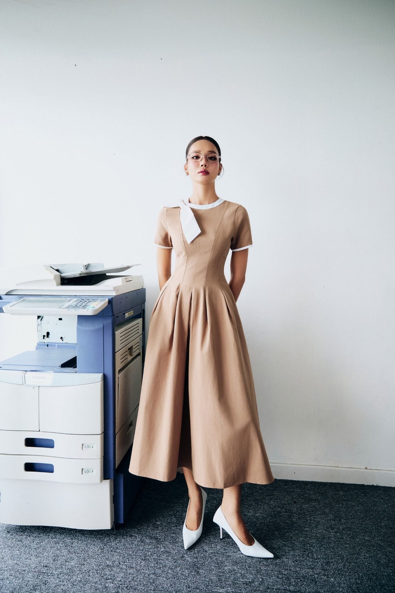  Đầm Dài Sideneck Bowtie Gentle 