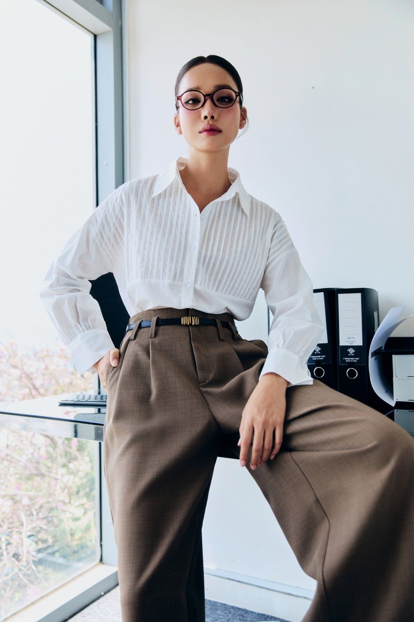  Áo Sơ Mi Loose Long Sleeves 