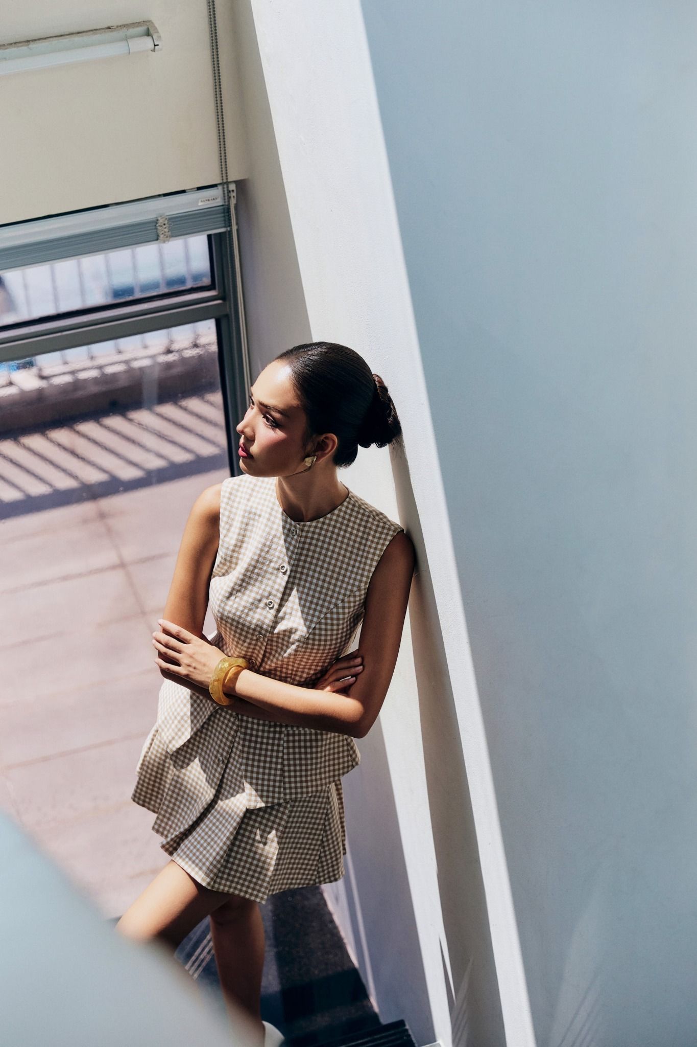 Áo The Checked Gile Square